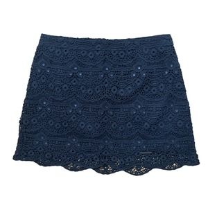 Abercrombie & Fitch Lace Mini Skirt Black Size XS
